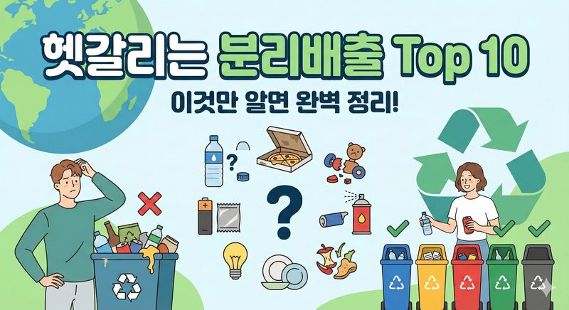 헷갈리는 분리배출 Top 10 - 이것만 알면 완벽 정리!